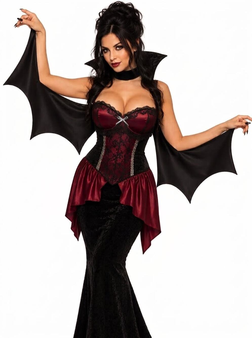 Sexy Vampire Dark Mistress Vampira Costume - SMALL